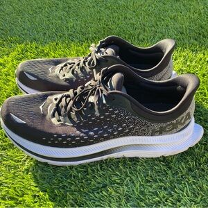 Hoka Black and White Athletic Shoes